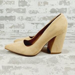 New ABOUND Daya Block Heel Pump In Beige Peach i928